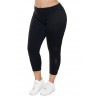 Black Crisscross Mesh Cutout Plus Size Yoga Pants