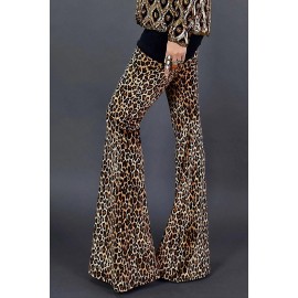 Leopard Animal Print Flare Pants