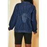 Lovely Casual Buttons Design Blue Coat