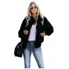 Black Cool For The Winter Pocketed Teddy Jacket